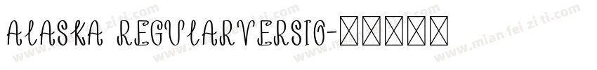 Alaska RegularVersio字体转换
